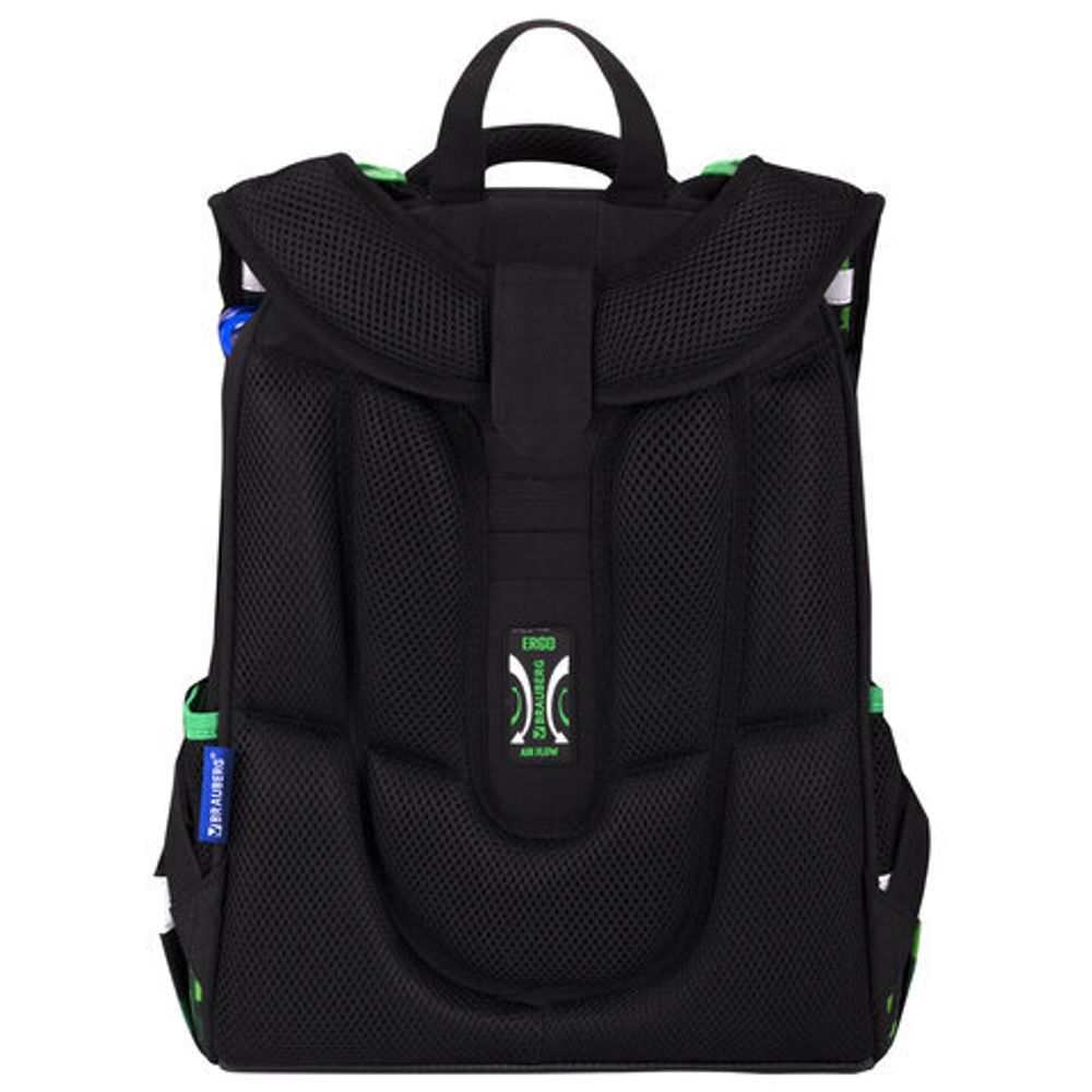 Ранец BRAUBERG PREMIUM, 2 отделения, с брелоком, "Digital spider", LED-ЛАМПОЧКИ, 38х29х16 см, 273101