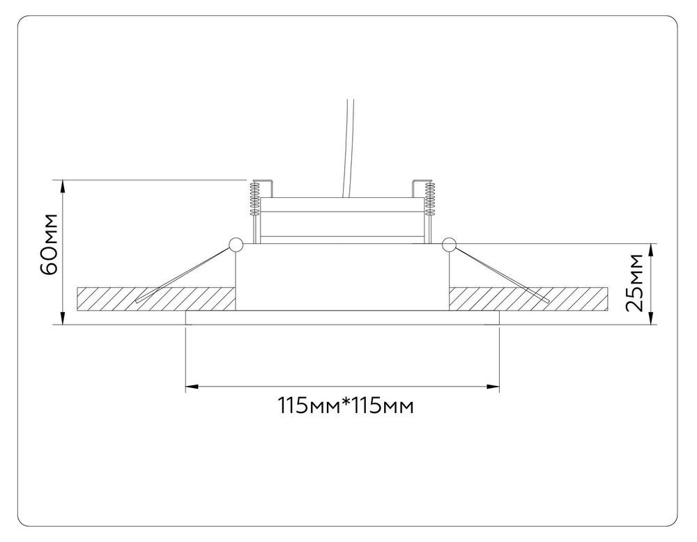 Светильник встраиваемый TN52339 SBK черный песок GX53 max 12W 115*115*25