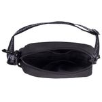 Сумка на плечо BRAUBERG COMPACT с карманом, черная с принтом, 23х17х5 см, 271686