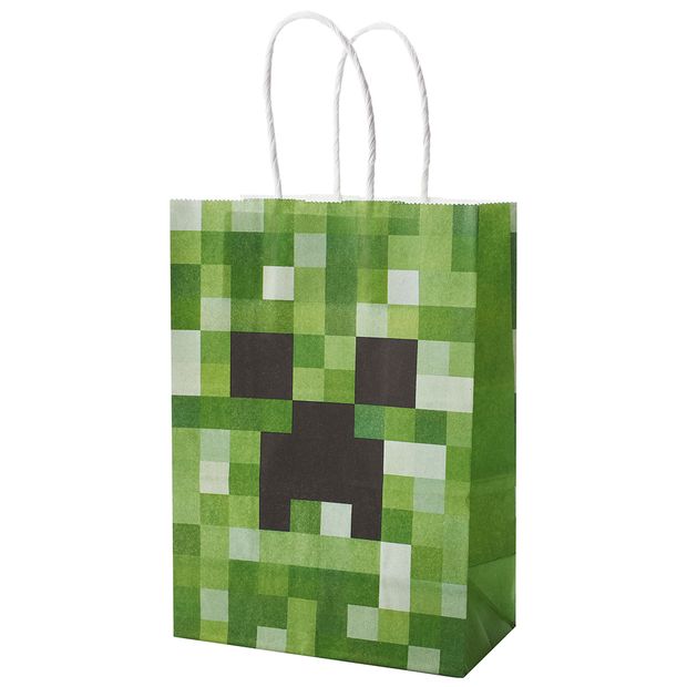 Пакет подарочный, Крафт 120гр, Пиксели, Дизайн №2, 21*15*8 см