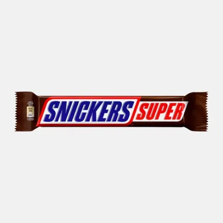 Шоколадный батончик с карамелью арахисом и нугой Snickers Super 80г