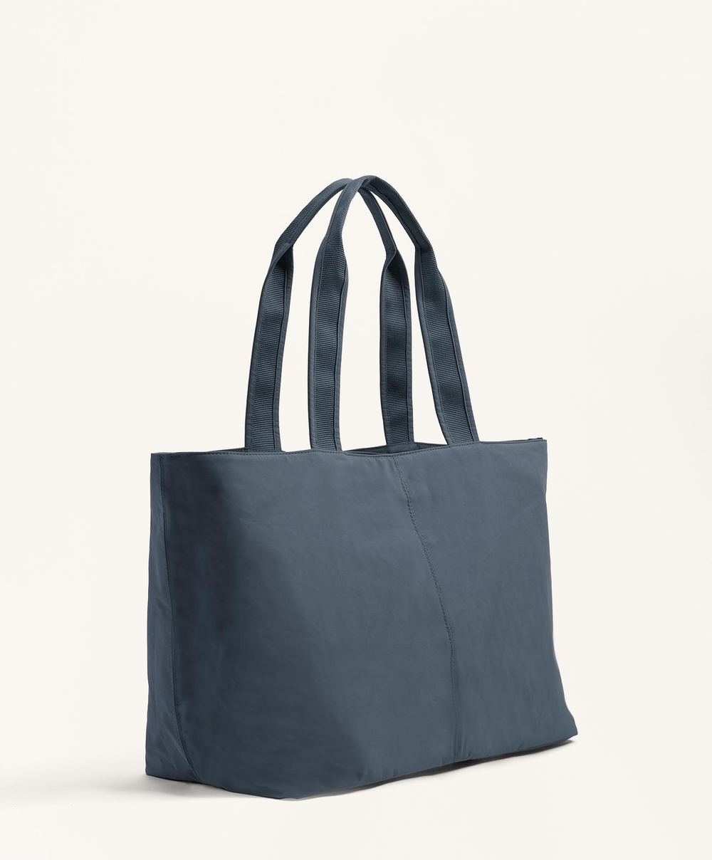 OYSHO Мягкая сумка-шоппер на молнии, темно-синий