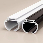 Прочный алюминиевый карниз для штор, настенный монтаж
