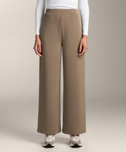 OYSHO Брюки прямого кроя с полосками из модала, мокко