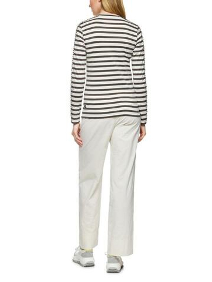 Marc Cain Джемпер из хлопка в полоску