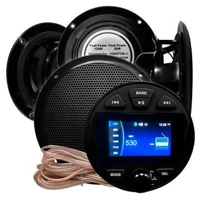 Комплект влагостойкой акустики для бани, сауны и хамама - AQUA Music DB004 VISATON Черный 4