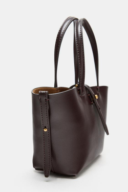 ZARA МИНИ-СУМКА-КОРЗИНКА, БОРДОВО-КРАСНЫЙ