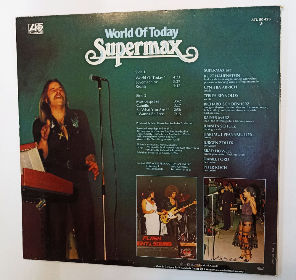 Винтажная виниловая пластинка LP Supermax World Of Today (Germany 1977)