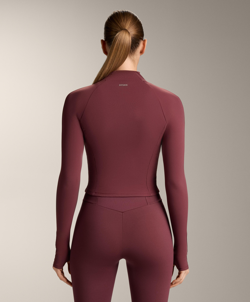 Oysho Легкая и теплая высокотехнологичная куртка, гранатовый