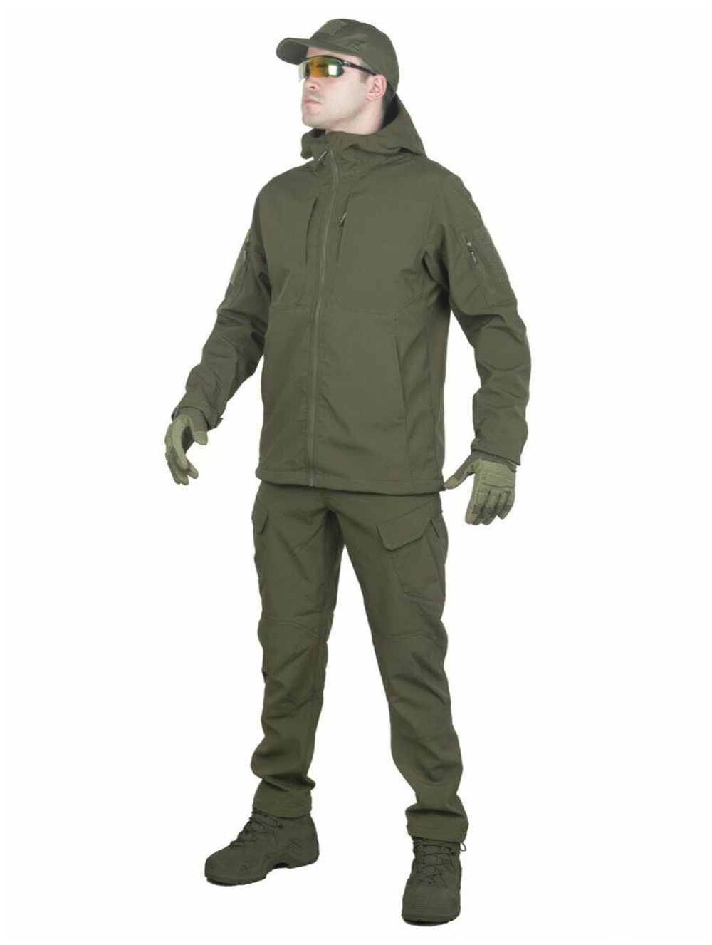 Тактический костюм мужской софтшелл GONGTEX SMARTFOX SOFTSHELL, весна - осень, цвет Олива (Olive)