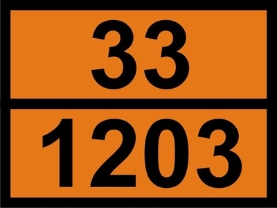 Наклейка "Бензин 33 / 1203" ДОПОГ