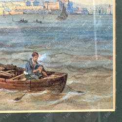 Карл Фридрих Шинкель (1781–1841). Вид Неаполя. Бумага, акварель. Неаполь, 1804 г. 24х34,5 см.