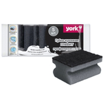 Губки для посуды Графит профильные 5шт 8,5*6,5*4см поролон 18кг/м3, фибра 500г/м2 YORK