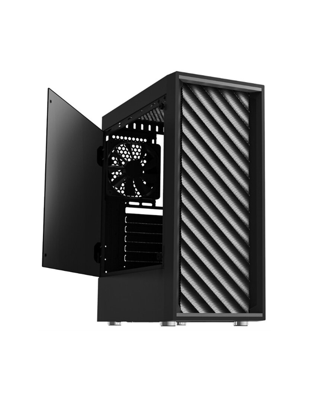Корпус ZALMAN T7, ATX, BLACK, WINDOW, 2xCOMBO (3.5" or 2.5"), 4x2.5", 2xUSB2.0, 1xUSB3.0, FRONT 1x120mm, REAR 1x120mm