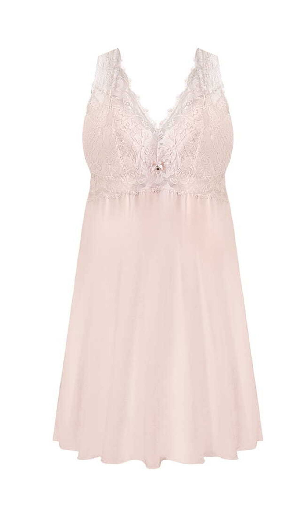 Сорочка Carla из эластичного вискозного полотна (Размер: XXXL) (Цвет: пудровый)