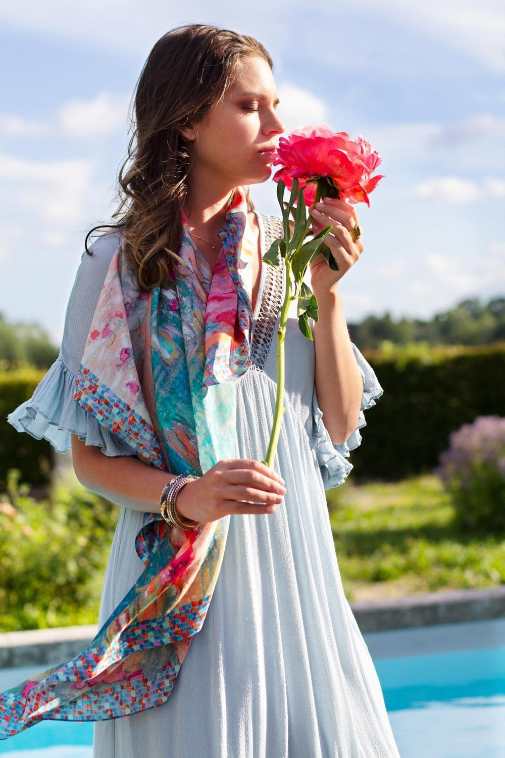 Платок 105x105 Petrusse Mes Nympheas