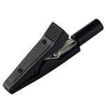 Зажим крокодил для проводов 10A 42мм (Черный)