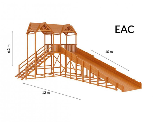 Зимняя горка TORUDA Лисичка Макси (скат 10 м)