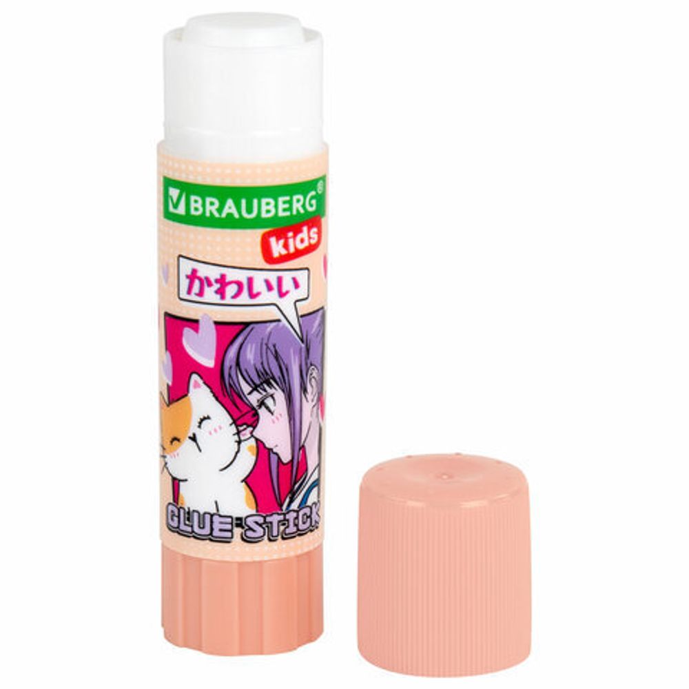 Клей-карандаш "Anime" 15 г, BRAUBERG KIDS, ассорти, 272472