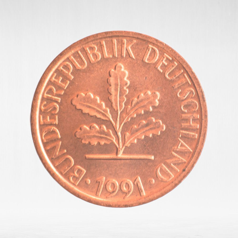 Germany, 1 Pfennig, 1991, (Berlin Mint - "A"), XF