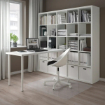 Письменный стол с книжной полкой 25 ячеек - IKEA LAGKAPTEN/KALLAX/ЛАГКАПТЕН/КАЛЛАКС ИКЕА, белый