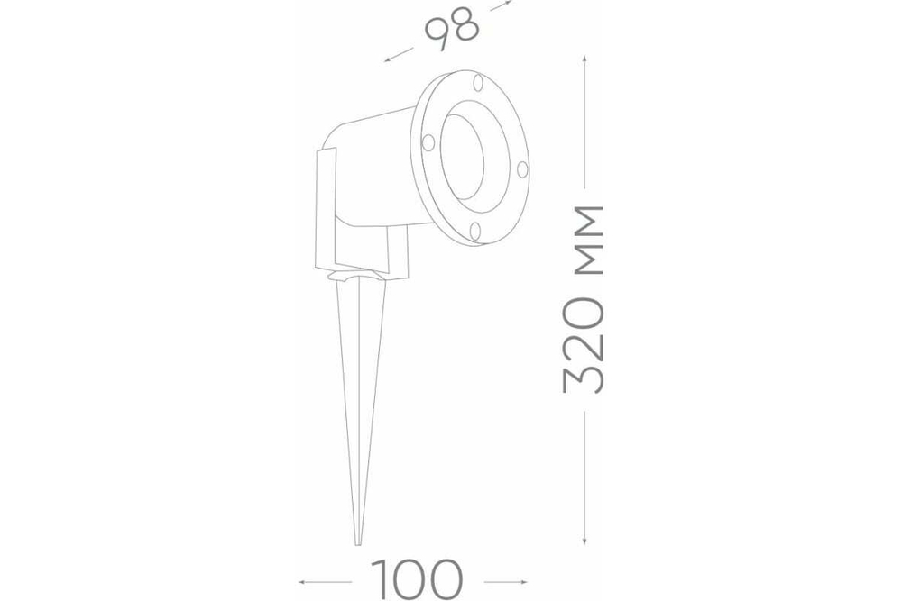 Светильник LED тротуарный (грунтовый) на колышке SP3735 7W 4000K 230V IP65 Feron