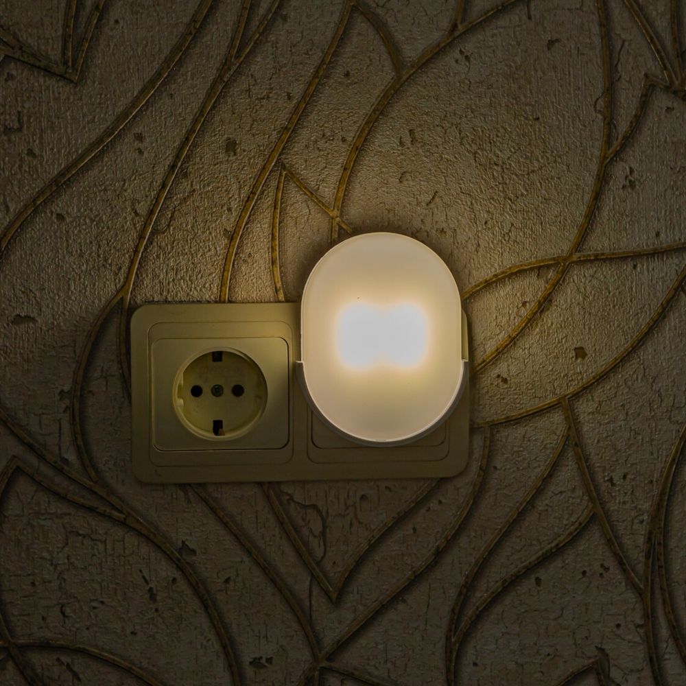 DTL-316 Овал-White-Sensor Светильник-ночник. С фотосенсором день-ночь. Белый. ТМ Uniel