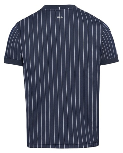 Мужское поло теннисное Fila T-Shirt Stripes Button M - peacoat blue/white