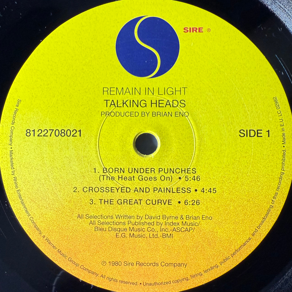 Talking Heads ‎– Remain In Light (Европа 2013г.)