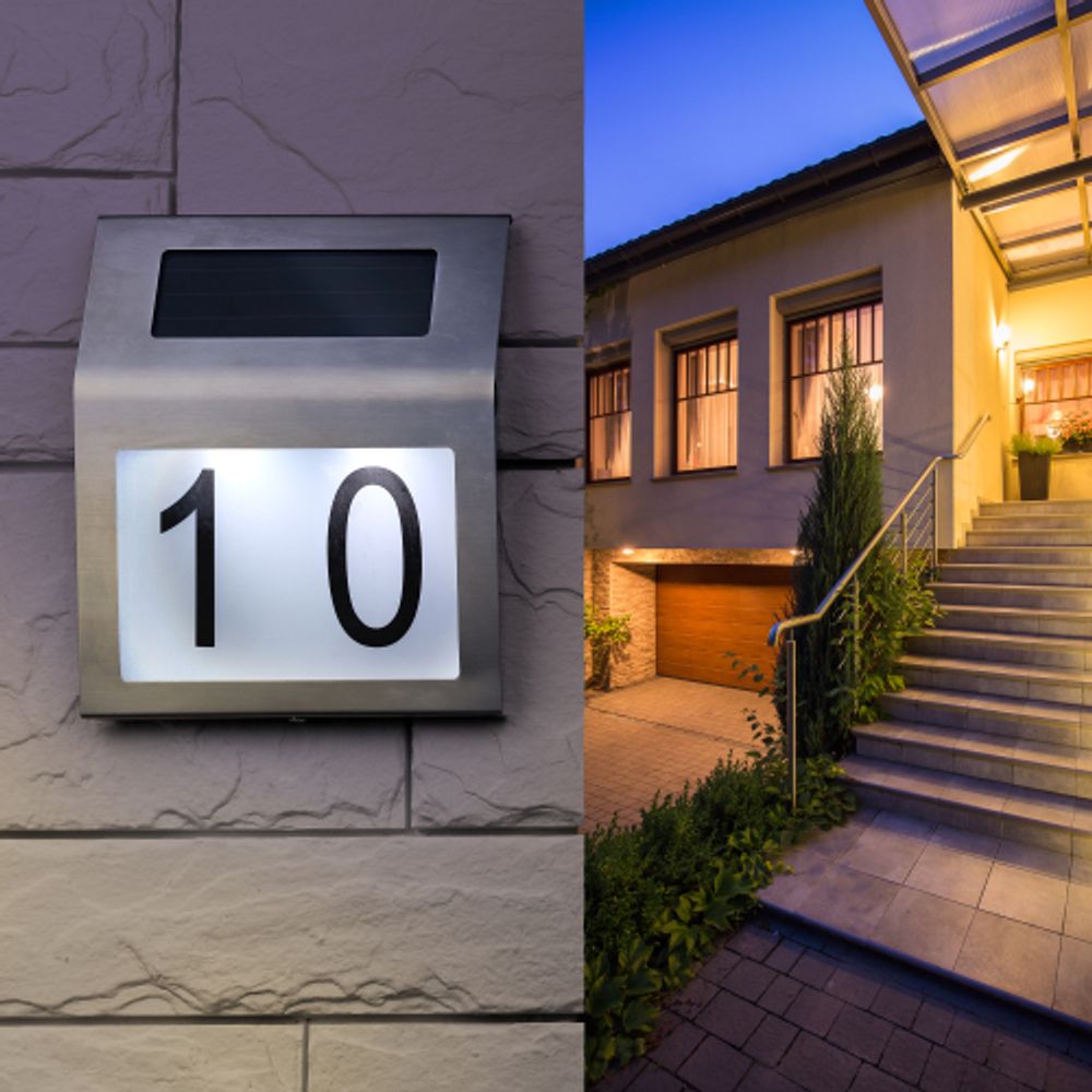 ERAFS048-09 ЭРА Номер дома с подсветкой, на солнечной батарее, 2LED | 