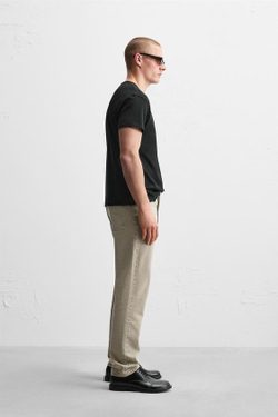 ZARA ДЖИНСЫ REGULAR FIT, БЕЖЕВЫЙ