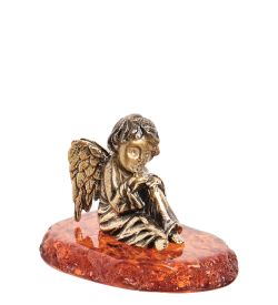 Народные промыслы AM- 202 Фигурка «Ангел» (латунь, янтарь)