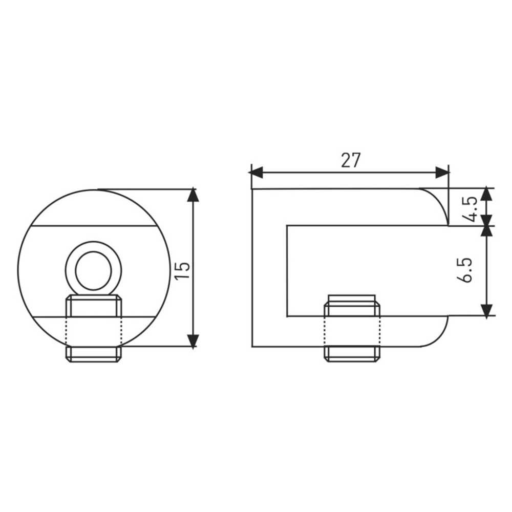 Держатель для стек. полок EDSON SHBD-8907-CHR