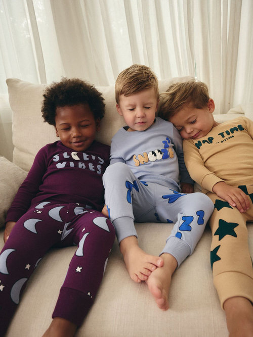 Пижама для мальчика Next B05-099, 3 шт., Бордовый, Голубой, Песочный