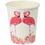 Набор бумажных стаканов «Красивые фламинго» в ассортименте, 250 мл,6 шт, еврослот