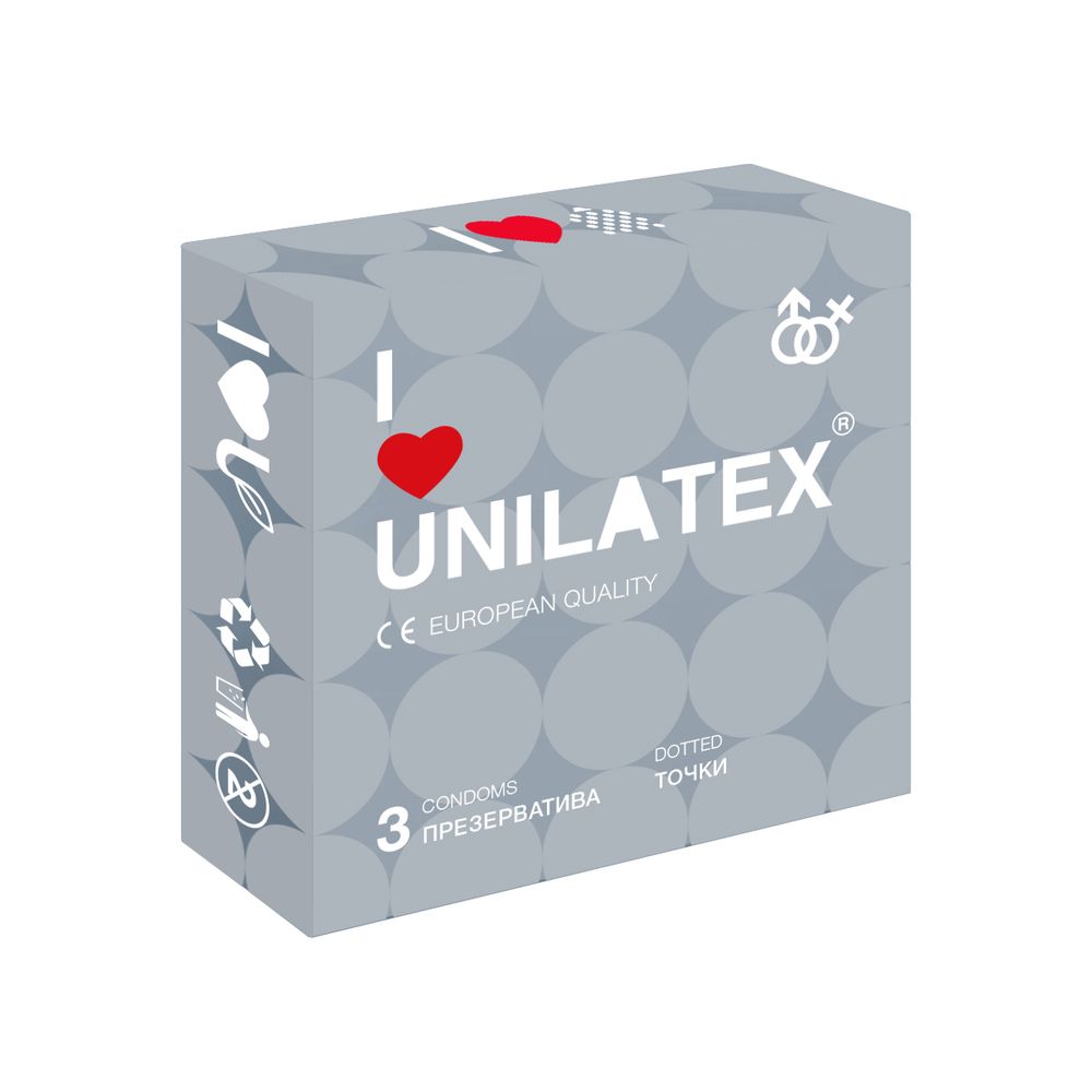 Презервативы Unilatex Dotted 3 шт 3017Un Презервативы Unilatex Dotted 3 шт 3017Un