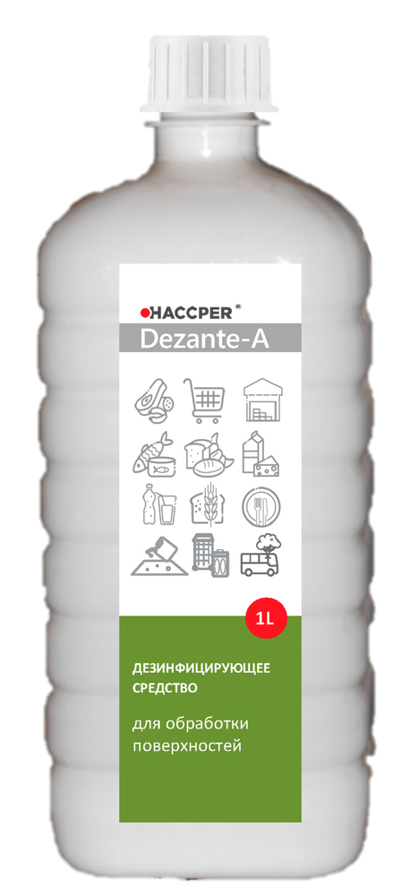 Дезинфицирующее средство для обработки поверхностей HACCPER Dezante-A, 1 л.