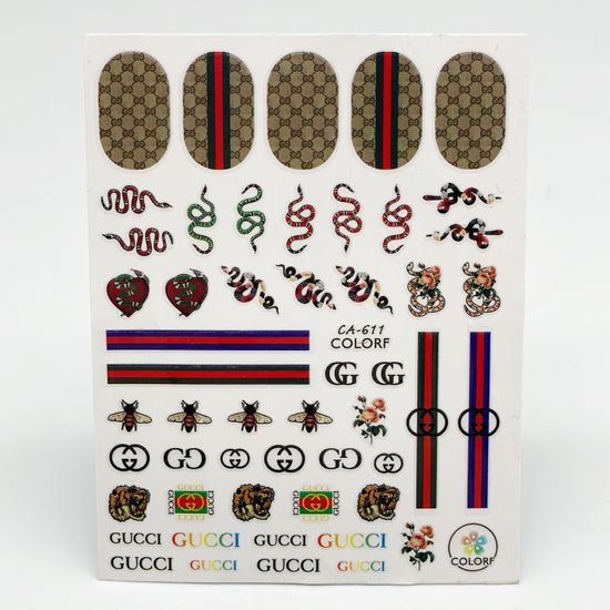 Наклейки для ногтей № CA-611