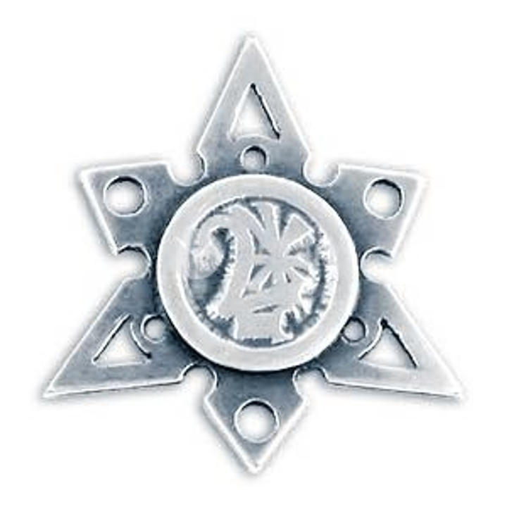 Амулет (The Cult) № 22 Знак Ци (Qi), английское олово