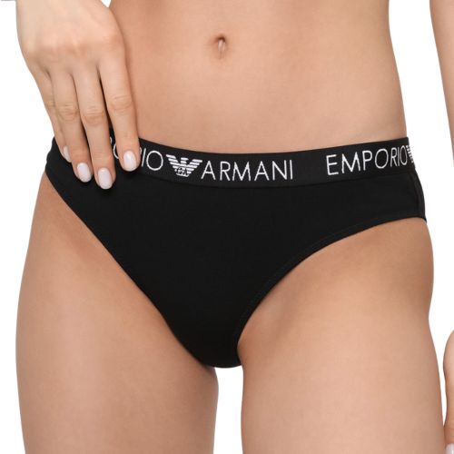 Женские трусы бразилиана набор из 2 штук (белый, черный) Emporio Armani 163337_СС318 00911