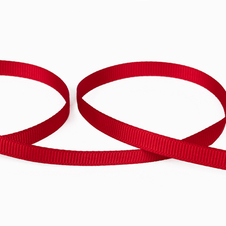 Тесьма декоративная репсовая, 6мм, №051 красный