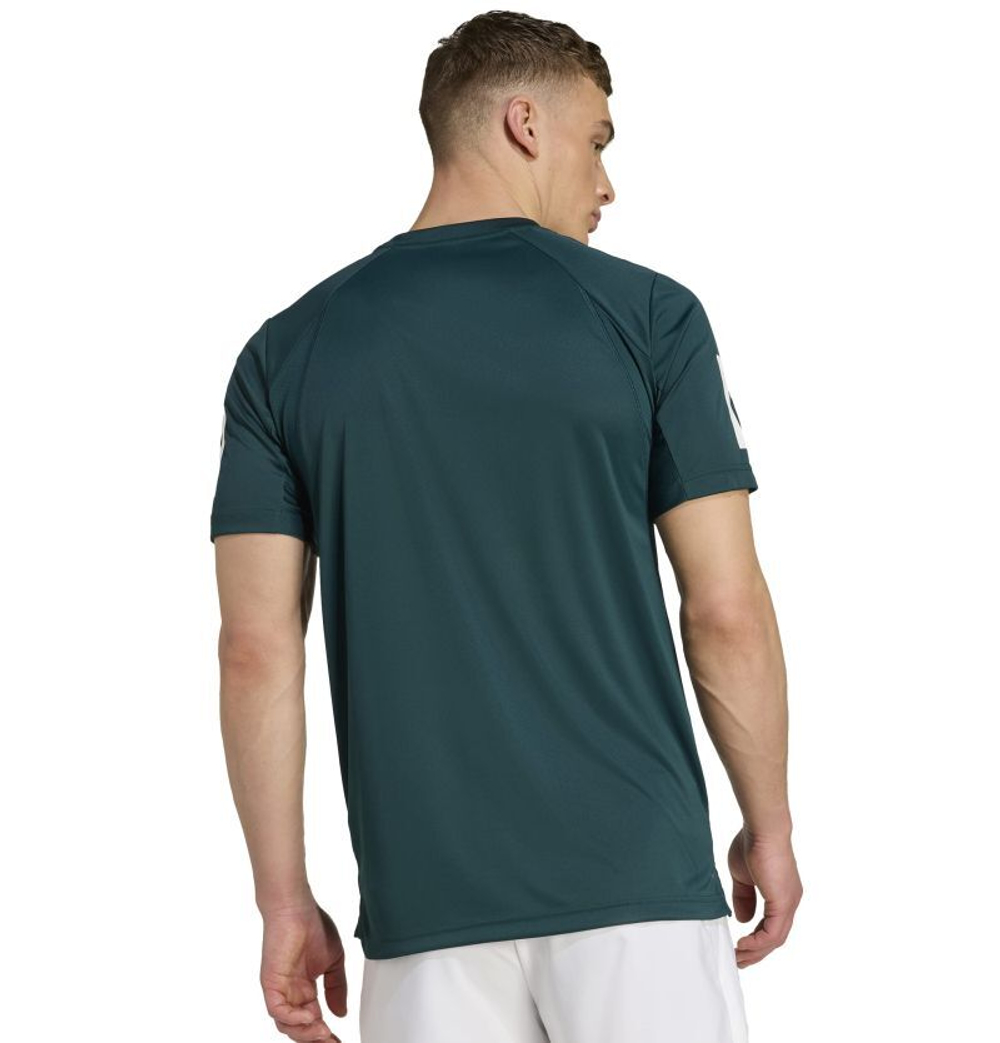 Мужская теннисная футболка Adidas Club Tennis Climacool 3-Stripes - aurora ivy