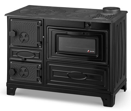 Дровяная кухонная печь Simge Soba 304 Black