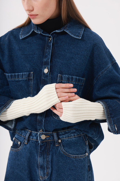 Жилет вязаный, черный