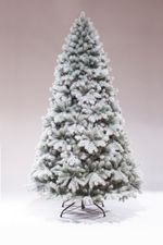 Заснеженная елка с гирляндой встроенной «Летиция» (Литая хвоя) 180 см / 1,8 м
