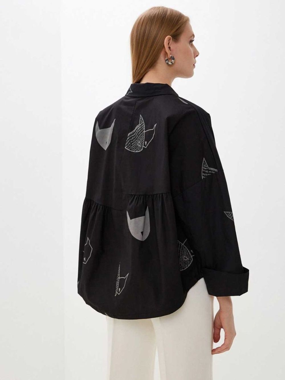 Рубашка  оверсайз  короткая