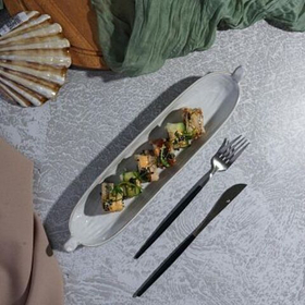 Блюдо 34 см,керамика "Frutti di Mare" P.L. серое