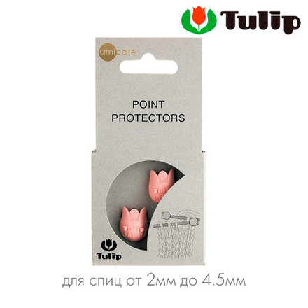 Наконечники для спиц "amicolle" Small, розовый тюльпан, 2*4,5мм, Tulip