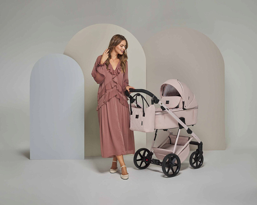 Детская коляска Adamex Delta Natura 2 в 1 DN-2-ROSE