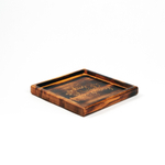 Менажница из кедра для подачи блюд и закусок с гравировкой "Stay at heart forever going"